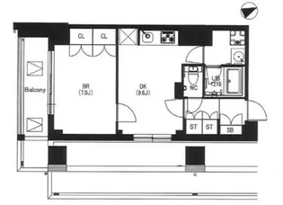 エスティメゾン中野【4階】の間取り