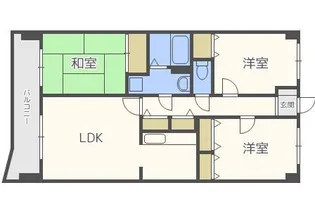 パグーロ東平尾【6階】の間取り