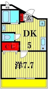 ディアコート北小金【2階】の間取り