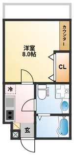 Rashan国立【1階】の間取り