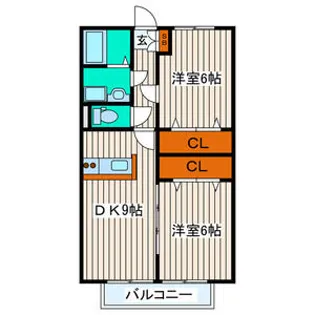アルコバレーノ【1階】の間取り