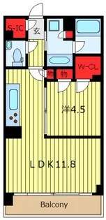 アトラス日暮里イーストレジデンス【5階】の間取り
