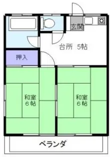 三原台コーポ【1階】の間取り