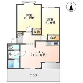 ノーブルハイツVI【1階】の間取り