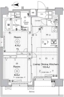 メイクス錦糸町【7階】の間取り