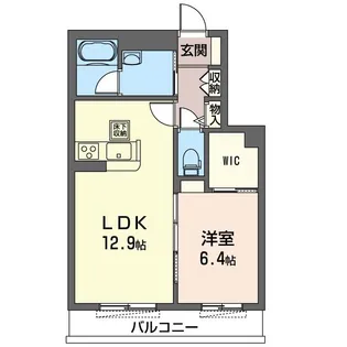 コンフォート ミエル【1階】の間取り