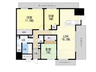 マストメゾン豊中【12階】の間取り