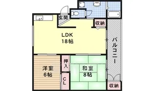 ハートフル車塚【4階】の間取り