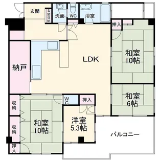 レジデンス両替町【8階】の間取り