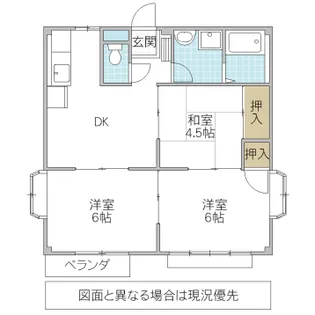 パレスHIME D棟【2階】の間取り