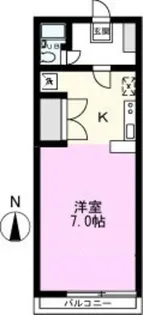 浅井コーポB【1階】の間取り