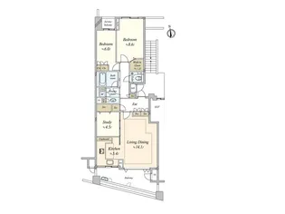 パークハウス東山【6階】の間取り