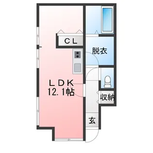 中央アパート【1階】の間取り