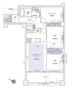 ケーディーエックスレジデンス横濱紅葉坂【3階】の間取り