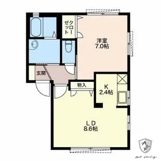 ディアコート【1階】の間取り