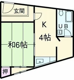 五条グリーンハイツ【2階】の間取り