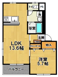 ジャスミンツクバ【2階】の間取り
