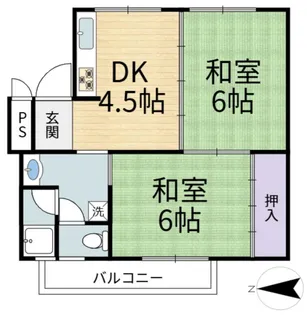 メゾン津之江【4階】の間取り