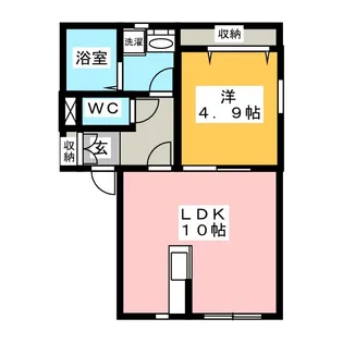 マリーナ・フォール【1階】の間取り