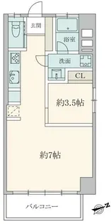 秀和六本木レジデンス【2階】の間取り