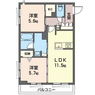 フロッサイト本蓮沼【2階】の間取り