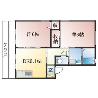 ルネ・セルジェA【1階】の間取り