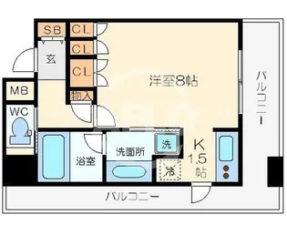 リーガル南船場II【2階】の間取り
