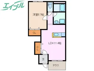 エクセルハイツ【1階】の間取り