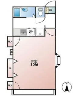 ハイツ絹【1階】の間取り