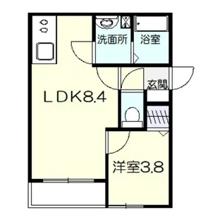 AND TERRACE 北野田【3階】の間取り