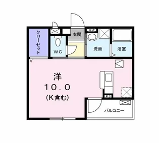 カギヤアパート【1階】の間取り