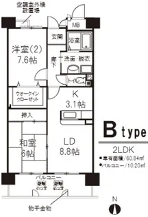 メイビスタ大淀【2階】の間取り