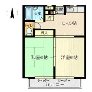 セラコーポ観音【2階】の間取り