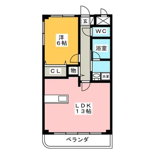 アヴニール【1階】の間取り