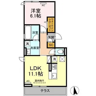 グリーンガーデン【1階】の間取り