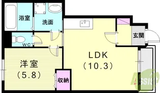 アメニティハウス【1階】の間取り