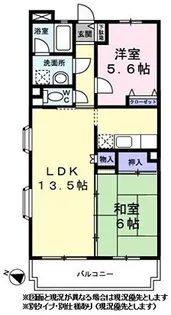 ベルウッド白百合【1階】の間取り