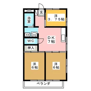 アプリコットハイツ【1階】の間取り