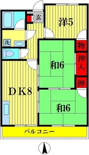 ハイツオカダ【2階】の間取り