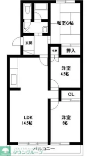 グラシア新前橋【3階】の間取り