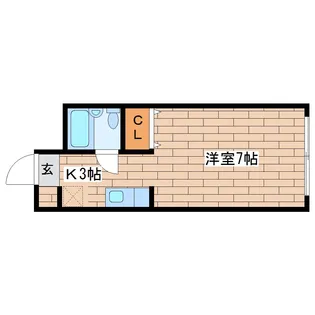レジデンス英【3階】の間取り