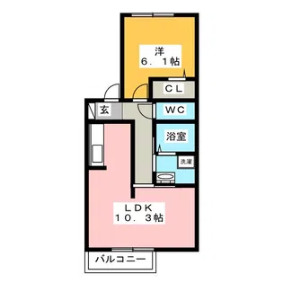 グレースタウン江南 F【1階】の間取り