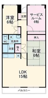 ファミール吉川【1階】の間取り