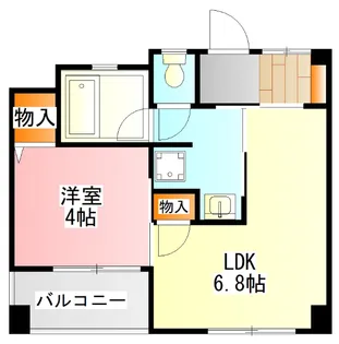日野スカイマンション【4階】の間取り