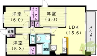 パレスマイセン【4階】の間取り