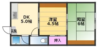 奥野ハイツ【2階】の間取り
