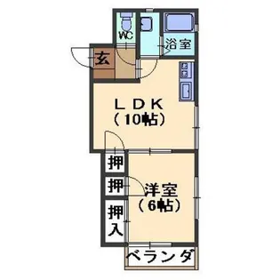 ハイツジュネス【2階】の間取り