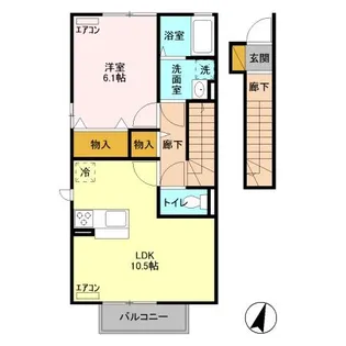 テクノヒルズ A【2階】の間取り