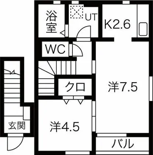 ミルト107 C棟【2階】の間取り