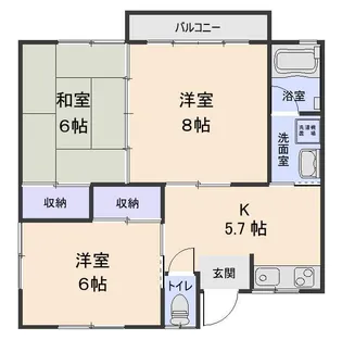 桜ハイムA【1階】の間取り